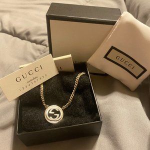 Gucci Sterling Silver Necklace GG Groove